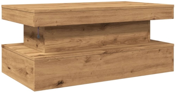 vidaXL Couchtisch mit LED-Leuchten Artisan-Eiche 90x50x40 cm 857715 Bild 8