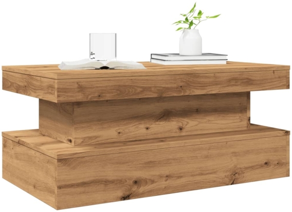 vidaXL Couchtisch mit LED-Leuchten Artisan-Eiche 90x50x40 cm 857715 Bild 5