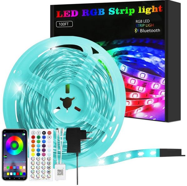 Nettlife LED Stripe Selbstklebend RGB APP-Steuerung 10/20/30m Lichtband Streifen, Timer-Funktion für Musikzimmer, Spielzimmer, Wohnzimmer, Flur