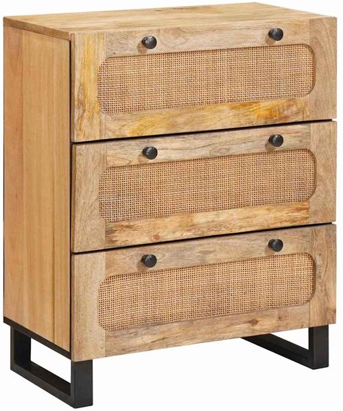 vidaXL Sideboard Braun 60 x 33 x 75 cm Massivholz Mango 4018047