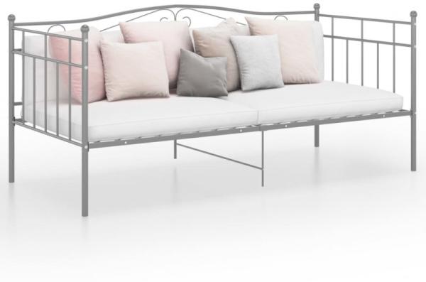 vidaXL Schlafsofa Bettgestell Grau Metall 90x200 cm [324781]