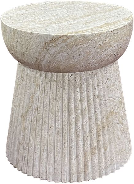 Gartentisch >Bonn< in Fibreclay natur, 95% MgO, 5% Glasfasern - 37x43x37 (BxHxT)