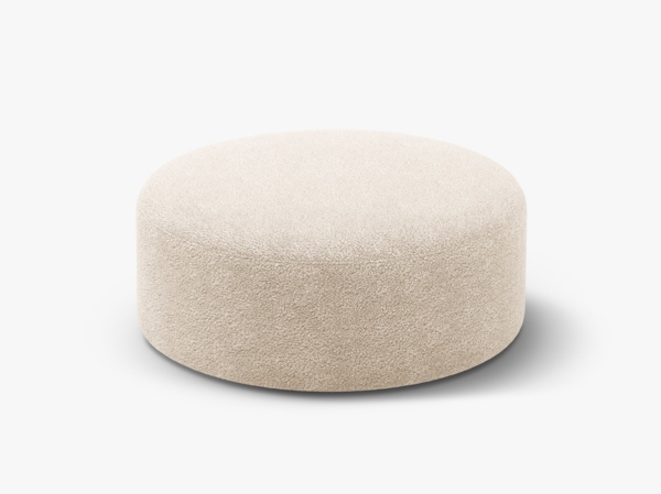 Micadoni Pouf Dia 90cm Boucle Rolf Helles Beige