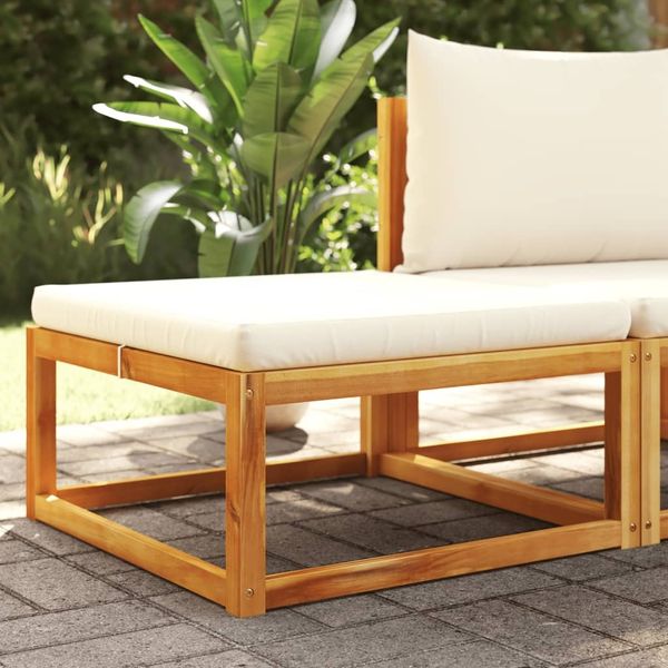 vidaXL Gartenhocker mit Kissen 65x65x29 cm Massivholz Akazie 3278939