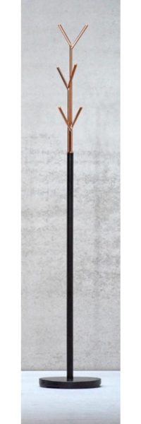 Kleiderständer London, Schwarz-Kupfer