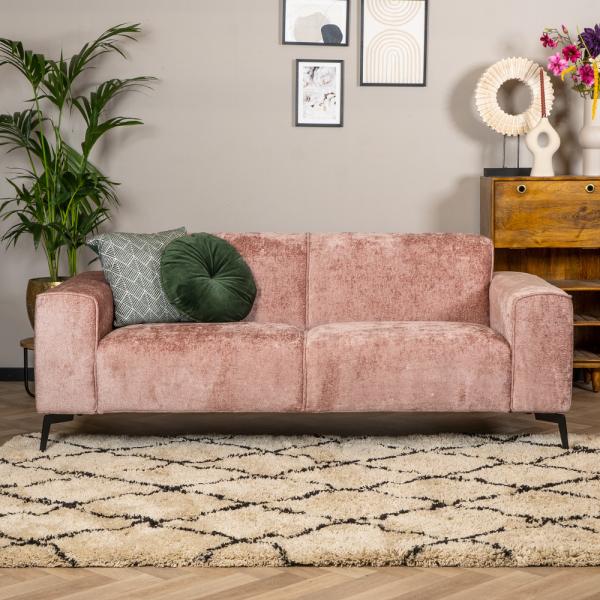 Bronx71 Design Sofa Vegas 2,5-Sitzer Chenille rosa