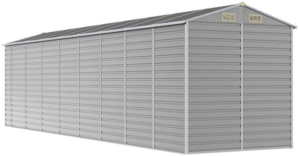 vidaXL Gartenhaus Hellgrau 191x725x198 cm Verzinkter Stahl 3188249 Bild 7