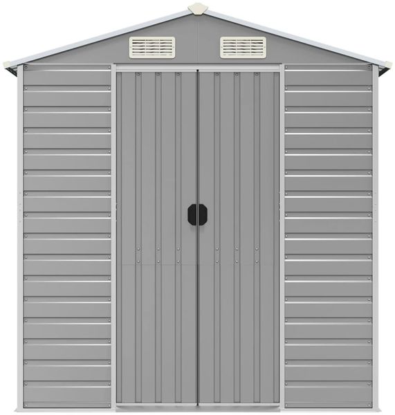 vidaXL Gartenhaus Hellgrau 191x725x198 cm Verzinkter Stahl 3188249 Bild 4
