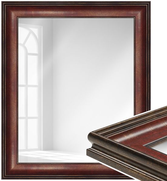 WANDStyle Wandspiegel H235 aus Kunststoff in Rot 60 x 110 cm im Stil Klassisch