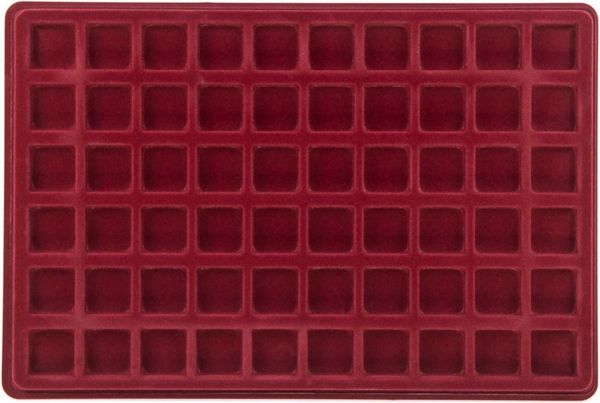 MC. Sammler Aufbewahrungsbox MC. Sammler Münztableau mit Schutzdeckel, Münzkoffer, Münzkassette, 60 Fächer - 26x26 mm