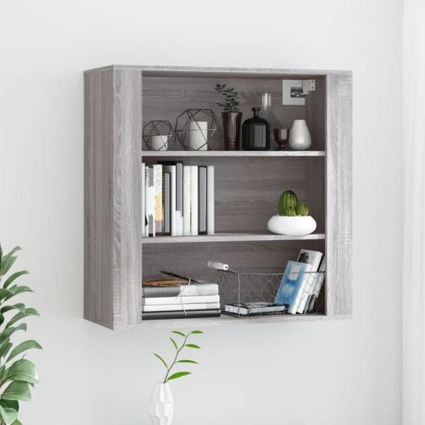 vidaXL Wandschrank Grau Sonoma 80x33x80 cm Holzwerkstoff 816598