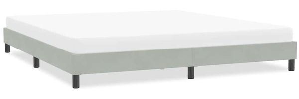 vidaXL Bettgestell ohne Matratze Hellgrau 200x210 cm Samt 4101373