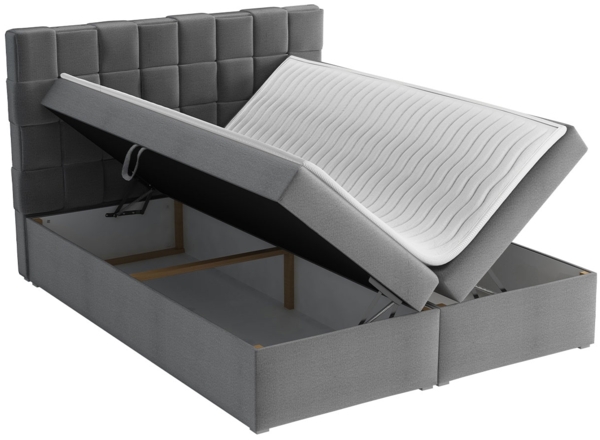 Boxspringbett Malmo Box, Blau, 160x200 cm Bild 4