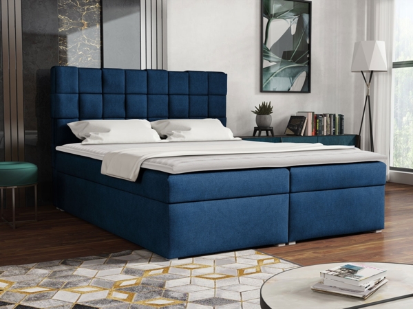Boxspringbett Malmo Box, Blau, 160x200 cm Bild 2