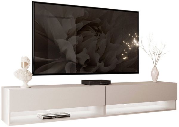 Lookway Lowboard CALANTE 180 cm RTV Hängeschrank mit LED-Beleuchtung