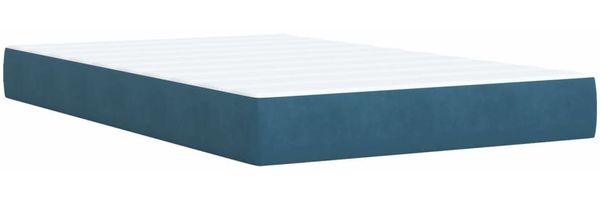 vidaXL Boxspringbett mit Matratze Dunkelblau 120x200 cm Samt 3292326 Bild 10