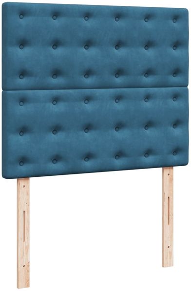 vidaXL Boxspringbett mit Matratze Dunkelblau 120x200 cm Samt 3292326 Bild 7