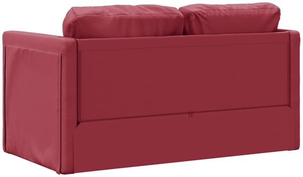 vidaXL Bodensofa mit Schlaffunktion Weinrot 112x174x55 cm Kunstleder 353977 Bild 7