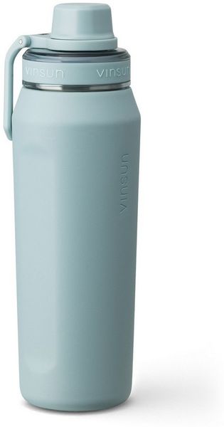 Vinsun Isolierflasche Edelstahl Trinkflasche 750ml - Thermoflasche Sport BPA frei leicht, Doppelwandig isoliert, auslaufsicher, Kohlensäure geeignet, robust