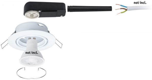 Paulmann No. 93400 LED Einbauleuchte Base rund 10x10W GU10 Weiß Bild 5