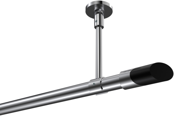 Gardinenstangen-Set Sonette Verano 140 cm, 1-läufig, 20 mm Ø Chrom