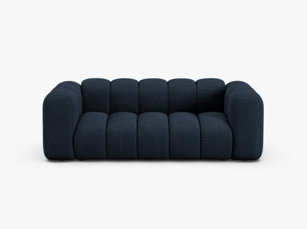 Micadoni Sofa Lupine 2-Sitzer Boucle Baloo Dunkelblau