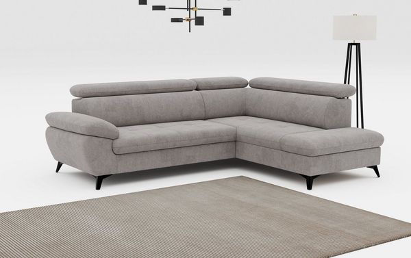 COTTA Ecksofa Hudson L-Form, B: 256 cm, mit Kopfteilverstellung, optional Bettfunktion & Bettkasten