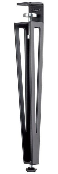 SO-TECH® Tischbein ColorLine in F-Form konisch zulaufend von 70 auf 40 mm, mit Klemmschraube (ohne Bohren) - schwarz - Höhe 464 mm - 1x