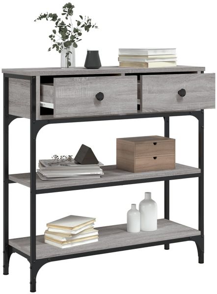 vidaXL Konsolentisch Grau Sonoma 72,5x25x75 cm Holzwerkstoff 834188 Bild 4