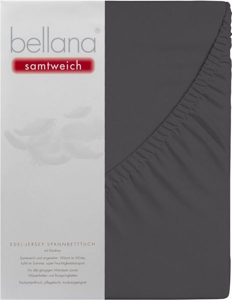 bellana Spannbettlaken Bellana samtweich, Jersey, Gummizug: rundum, (1 Stück), Perfekte Passform dank Elasthan