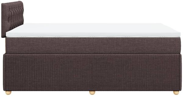 vidaXL Boxspringbett mit Matratze Dunkelbraun 120x200 cm Stoff 3289733 Bild 7