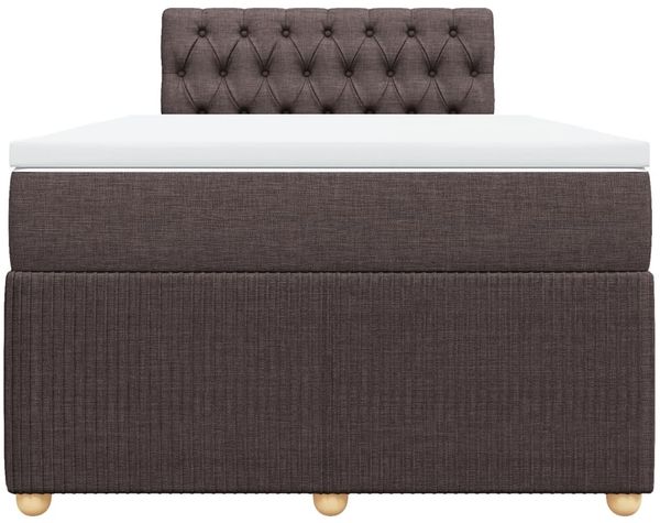 vidaXL Boxspringbett mit Matratze Dunkelbraun 120x200 cm Stoff 3289733 Bild 6