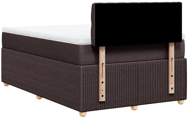 vidaXL Boxspringbett mit Matratze Dunkelbraun 120x200 cm Stoff 3289733 Bild 8