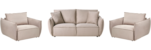 Sofa Set 5-Sitzer KUNES Stoff Taupe