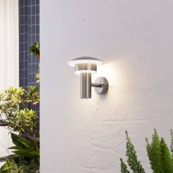 Lindby Außen-Wandleuchte Lillie, 1 x 9 W LED, warmweiß