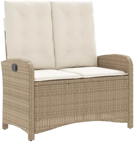 vidaXL 4-tlg. Garten-Essgruppe mit Kissen Beige Poly Rattan 3277359 Bild 3