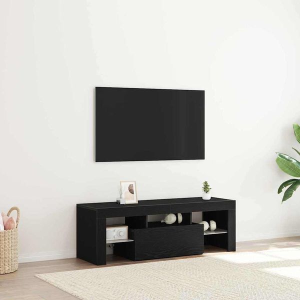 vidaXL TV-Schränk Schwarz Eichen-Optik 120 x 35 x 40 cm Holzwerkstoff 862552