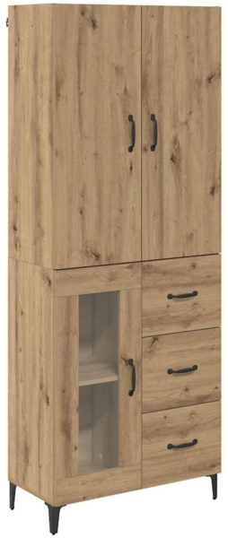 Highboard Wandmontiert Artisan-Eiche 69,5 x 34 x 180 cm Holzwerkstoff 3416012