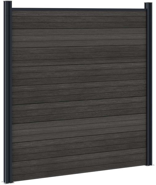 vidaXL zaunset 180 x 186 cm WPC und Aluminium Schwarz 42039057 Bild 4
