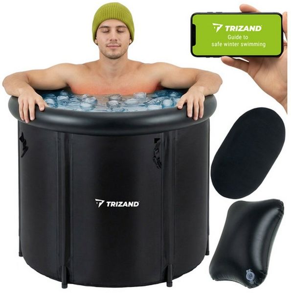 Trizand Rundpool Eisbad Winterfass Eistonne (Spar-Set, 1-tlg, 320 Liter), Mehrschichtige Thermokonstruktion hält die Wassertemperatur stabil