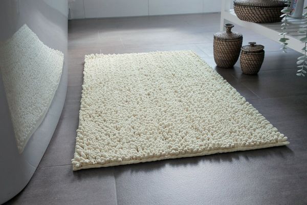 Wecon home Basics Badematte Benno, Höhe 22 mm, Polyester, rechteckig, waschbar, rutschfest, sehr weich, strapazierfähig, Chenille, robust