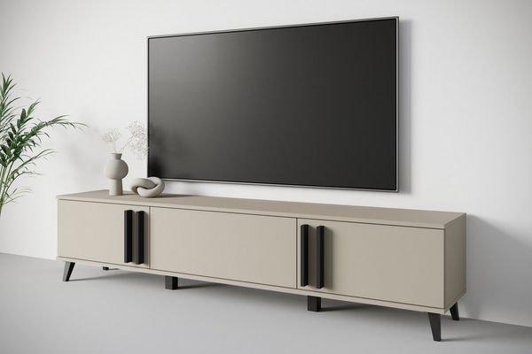 Home affaire Lowboard Helsinki, TV-Kommode Breite 180cm (1 St), modernes Design, 3 Klapptüren