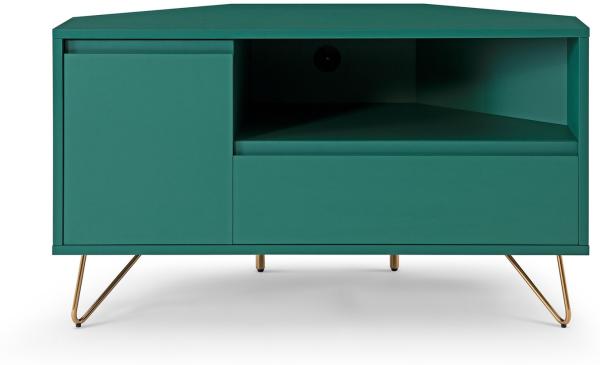 TV-Board Lowboard mit Schublade Klapptisch und Offenes Fach Grün