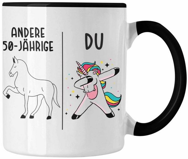 Trendation Tasse Trendation - 50. Geburtstag Frauen Tasse Einhorn Geschenk Geschenkidee