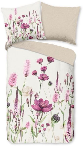 good morning Wendebettwäsche Hala, Renforcé, 2 teilig, 100% Baumwolle, Renforcé, Reißverschluss, Wendeoptik, Blumen