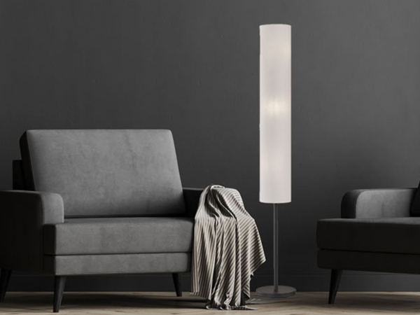 Fischer & Honsel 40449 Stehleuchte Ramas 3-flammig sandschwarz weiss E14