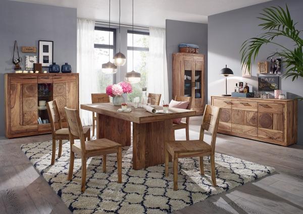 Highboard 103x135cm "Rio" Sheesham massiv Bild 4