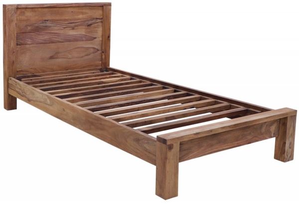 Bett Kali 90x200 aus indischem Sheesham-Massivholz