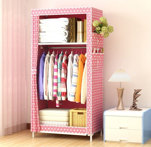 Jumpeak Stoffschrank stoff kleiderschrank,mit Überzug aus Vliesstoff,Kleiderstange Länge70*Breite45*Höhe160cm,Mehrere Farben,Oberer und unterer Stauraum