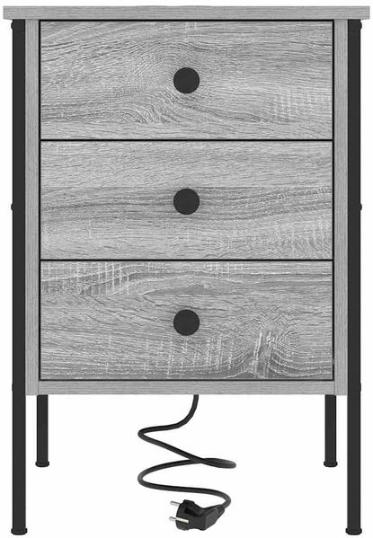 vidaXL Nachttisch 2 pcs Graues Sonoma 42 x 41 x 61 cm Holzwerkstoff 859487 Bild 7